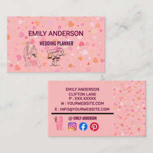 Elegant Wedding Planner -Modern Minimalist Stylish Business Card
