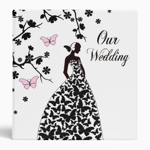 Elegant Wedding Planner Notebook Butterflies Binder