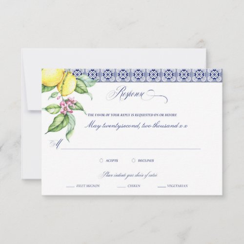 Elegant Wedding Positano Tile RSVP