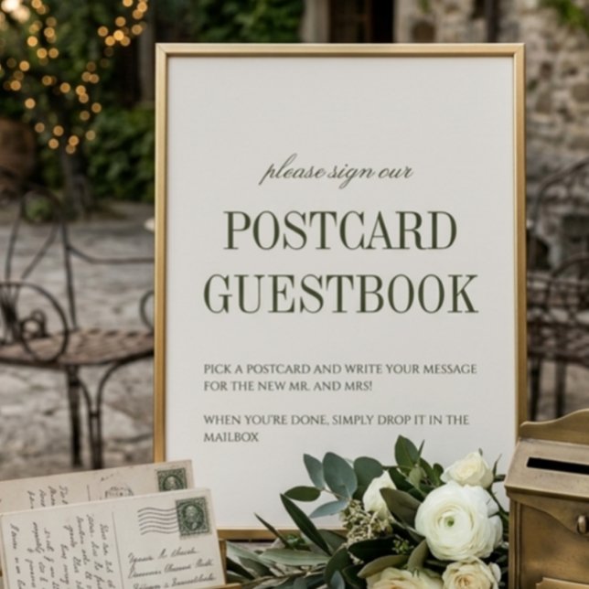 Elegant Wedding Postcard Guestbook Sign (Creator Uploaded)