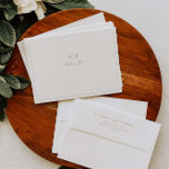 Elegant Wedding Pre-Addressed Invitation Envelopes<br><div class="desc">Our wedding invitation envelope features a minimal monogram and elegant calligraphy. This item is part of our Kourtney Collection K221,  please shop our store for matching items.</div>