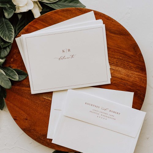 Elegant Wedding Pre_Addressed Invitation Envelopes