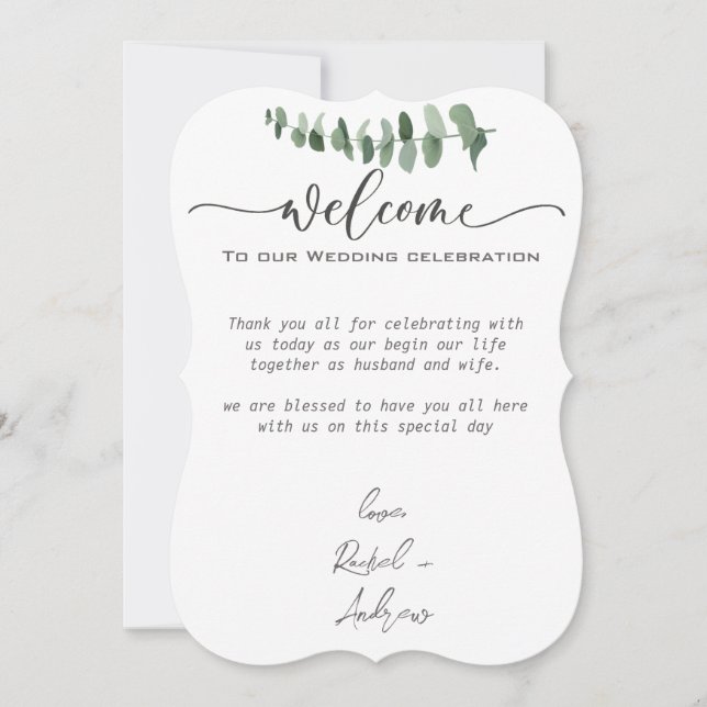 Elegant Wedding Program (Front)