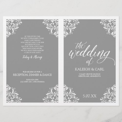 Elegant Wedding Program Booklet _ Nadine Gray