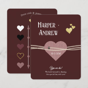 Elegant Wedding Program/ Dress Code Card