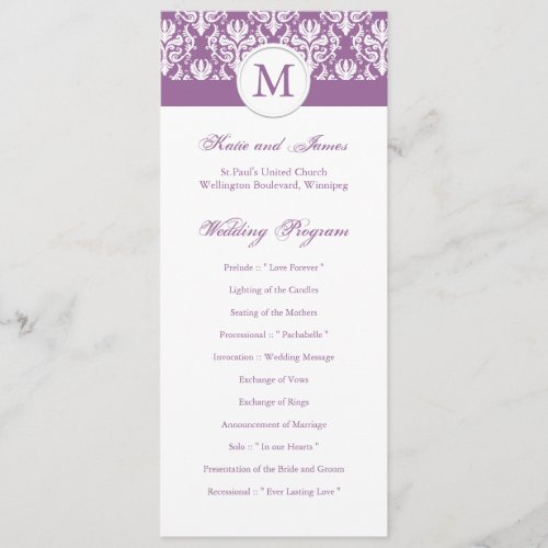 Elegant Wedding Program Template