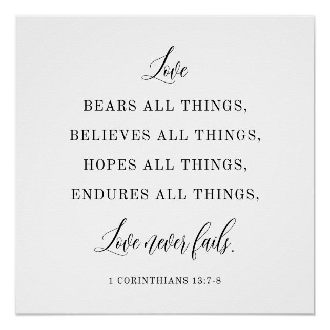 Elegant Wedding Quote Backdrop Banner  Poster (Front)