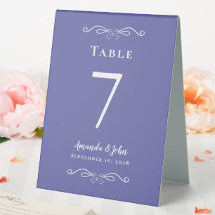 Elegant Wedding Reception Calligraphy Table Tent