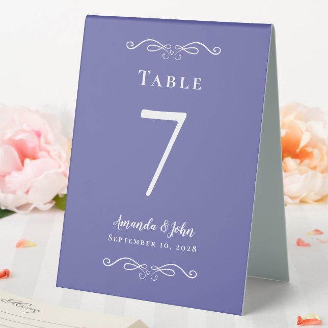 Elegant Wedding Reception Calligraphy Table Tent (In SItu (Wedding))