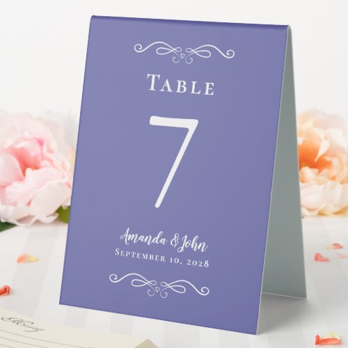 Elegant Wedding Reception Calligraphy Table Tent Sign