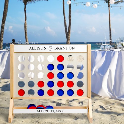 Elegant Wedding Reception Game Personalized Jumbo Fast Four