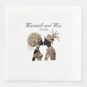 Elegant Wedding Reception Paper Napkins