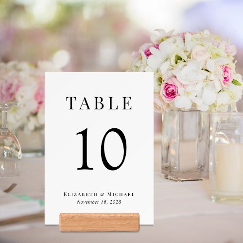 Elegant Wedding Reception Table Number Holder