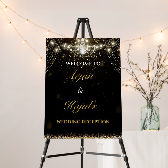 Elegant Wedding Reception Welcome Sign  (In Situ (Stand))