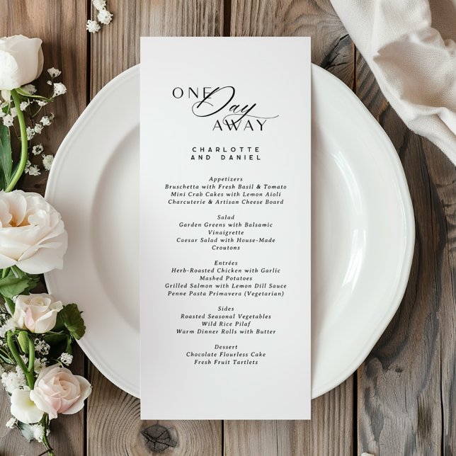 Elegant Wedding Rehearsal Dinner - One Day Away Menu (Creator Uploaded)