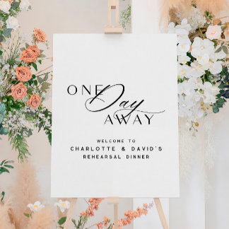 Elegant Wedding Rehearsal Dinner Welcome Sign