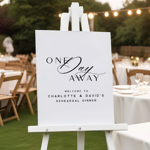 Elegant Wedding Rehearsal Dinner Welcome Sign