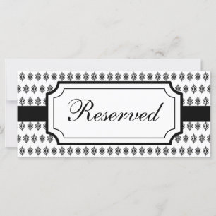 Elegant Wedding Reserved Seating Card Table Sign