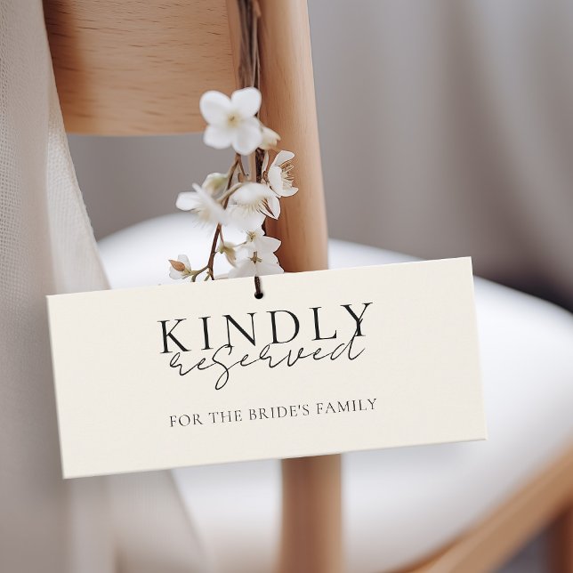 Elegant, Wedding, Reserved Sign to Hang on Chairs (Creator Uploaded)