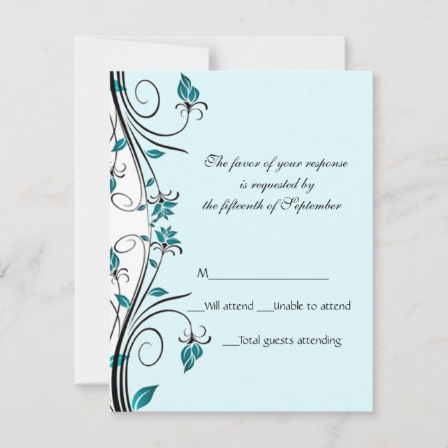 Elegant Wedding Response Card (Front)