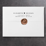 Elegant Wedding Return Address Envelope<br><div class="desc">Chic return address envelopes for your wedding invitations,  save the dates,  engagement announcements,  couples shower invites,  thank you cards and other correspondence. Personalize with your names joined together by a heart in elegant typography.</div>