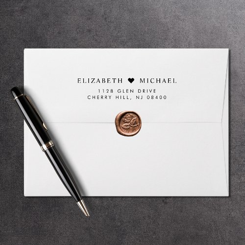 Elegant Wedding Return Address Envelope