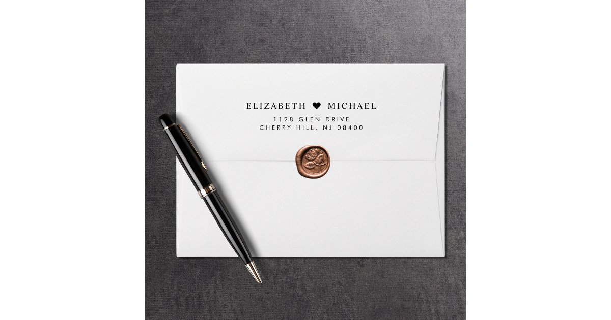 Elegant Wedding Return Address Envelope | Zazzle