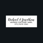 Elegant Wedding Return Address Rubber Stamp<br><div class="desc">Elegant Wedding Return Address Rubber Stamp featuring name in elegant calligraphy font style and address in modern sans serif font style.

Perfect for wedding,  holiday season and any special occasions.</div>