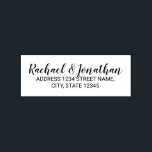 Elegant Wedding Return Address Rubber Stamp<br><div class="desc">Elegant Wedding Return Address Rubber Stamp featuring name in elegant calligraphy font style and address in modern sans serif font style.

Perfect for wedding,  holiday season and any special occasions.</div>