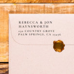 Elegant Wedding Return Address Self-inking Stamp<br><div class="desc">A necessity for wedding planning! These return address stamps save time and work while adding an elegant touch to your mail. This design features your names and return address in bold serif typography. View the collection link on this page to see all of the matching items. Click on "Personalize this...</div>