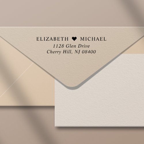 Elegant Wedding Return Address Self_inking Stamp