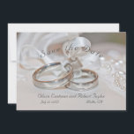 Elegant wedding rings  Save the Date Invitation<br><div class="desc">Simple script – elegant wedding rings Save the Date invitation. Add your personal Save the Date message on the back or leave it blank and  handwrite  your message in person.</div>