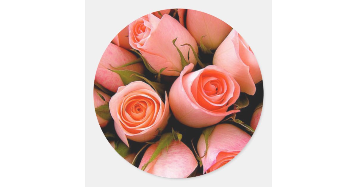 ELEGANT WEDDING ROSES ENVELOPE SEAL STICKERS Zazzle