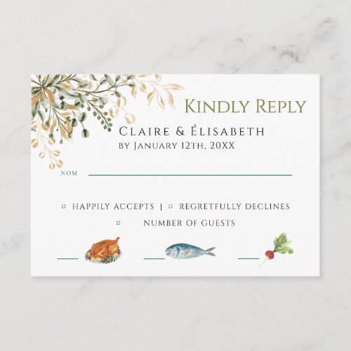 Elegant Wedding RSVP Card