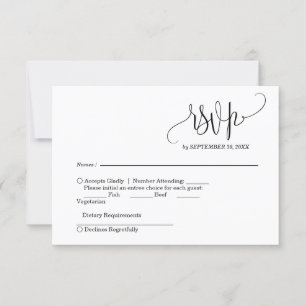 Elegant Wedding RSVP Card