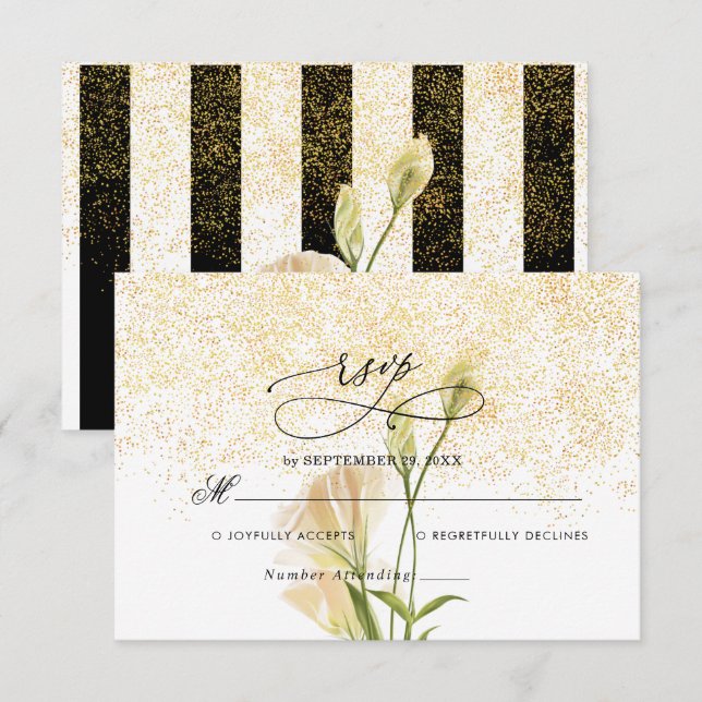 Elegant Wedding RSVP Card (Front/Back)
