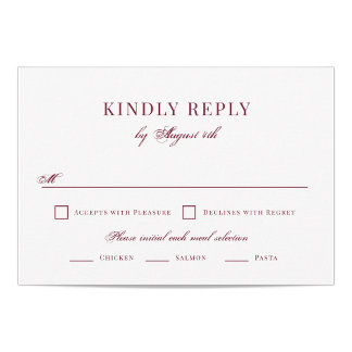 Elegant Wedding RSVP Card
