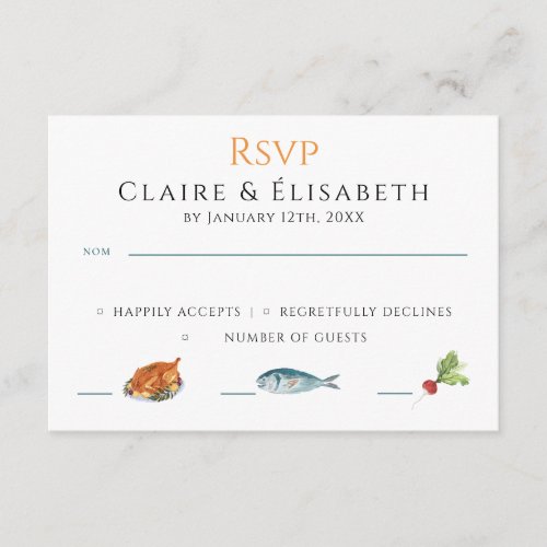 Elegant Wedding RSVP Card