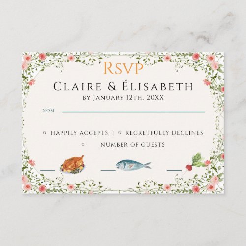 Elegant Wedding RSVP Card