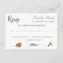 Elegant Wedding RSVP Card
