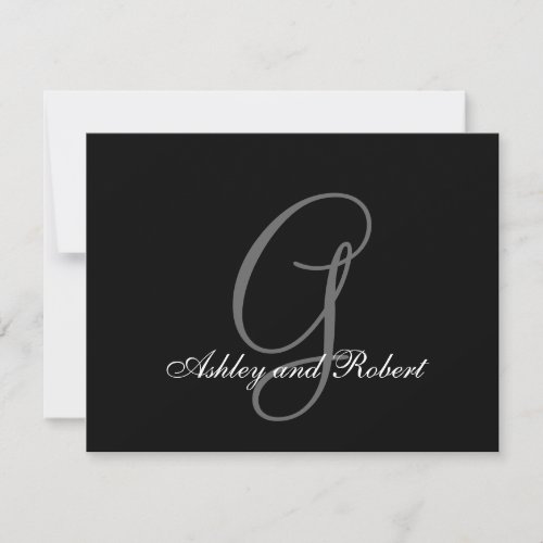 Elegant Wedding RSVP Card with Monogram