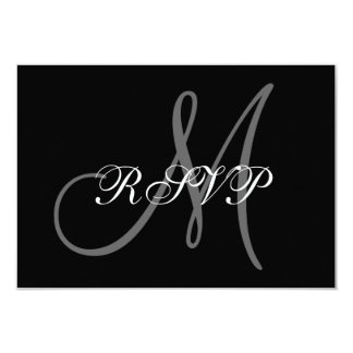 Elegant Wedding RSVP Card with Monogram