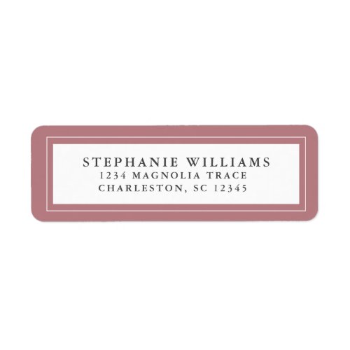 Elegant Wedding RSVP Dusty Rose and White Label