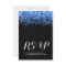 Elegant Wedding RSVP Falling Stars "Sapphire Blue"