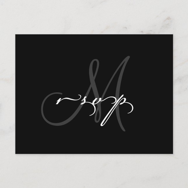 Elegant Wedding RSVP Postcard (Front)