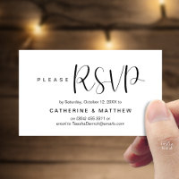 Elegant "Wedding RSVP" Reminder Details