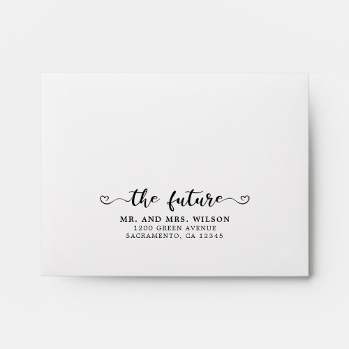 Elegant wedding RSVP return address Envelope