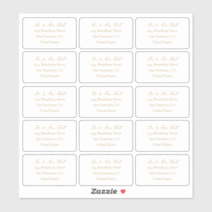 Elegant Wedding RSVP Return Address Labels