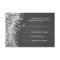 Elegant Wedding RSVP Sparkling Wave Black