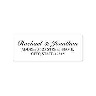 Elegant Wedding Rubber Stamp